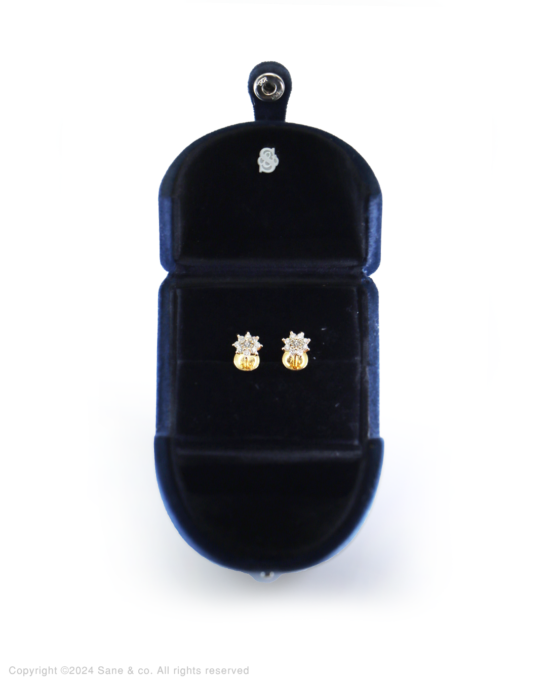18k Gold petal motif earrings