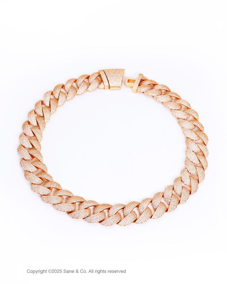 24mm 6 row Cuban Link Necklace